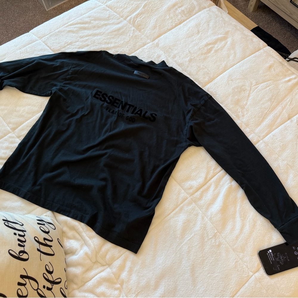 Fear of God Essentials Black Long Sleeve Shirt